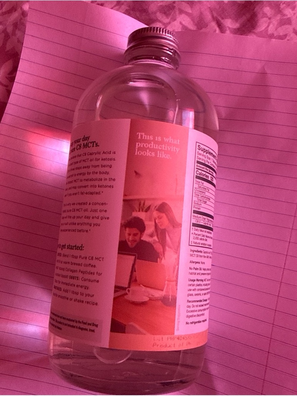 Pink MCT Oil Beverage - Hydration & Energy Boost